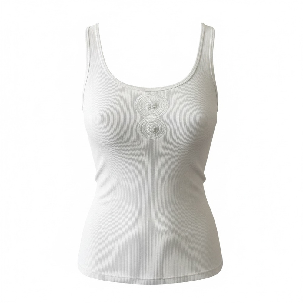 Old Navy Cream Ribbed Tank Top